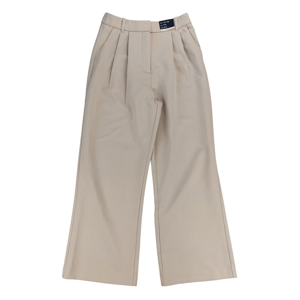 Abercrombie & Fitch Pants Womens 27 4s Tan Curve Love Sloane Ultra High Wide Leg